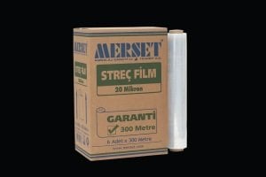 MERŞET STREÇ FİLM 20 Mik. 50 Cm x 300 Mt.( 6 ADETLİK KOLİ) KARGO DAHİL