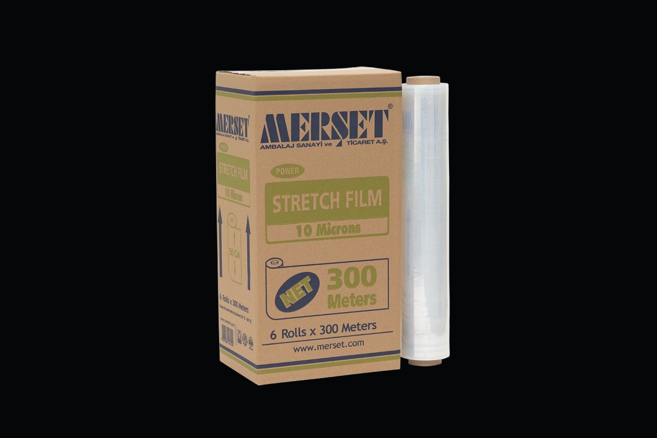 MERŞET STREÇ FİLM 10 Mik.50 cm X 300 Mt.( 6 ADETLİK KOLİ ) NAKLİYE DAHİL